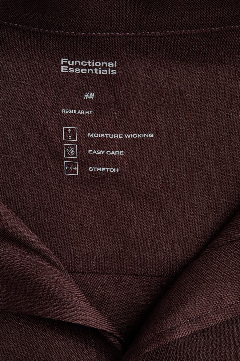 Easy Care Regular Fit Linen-blend Shirt, Alternate, color, Dark brown