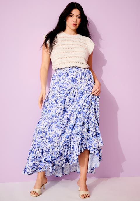 Ruffled-Sleeve Top (Plus Available)