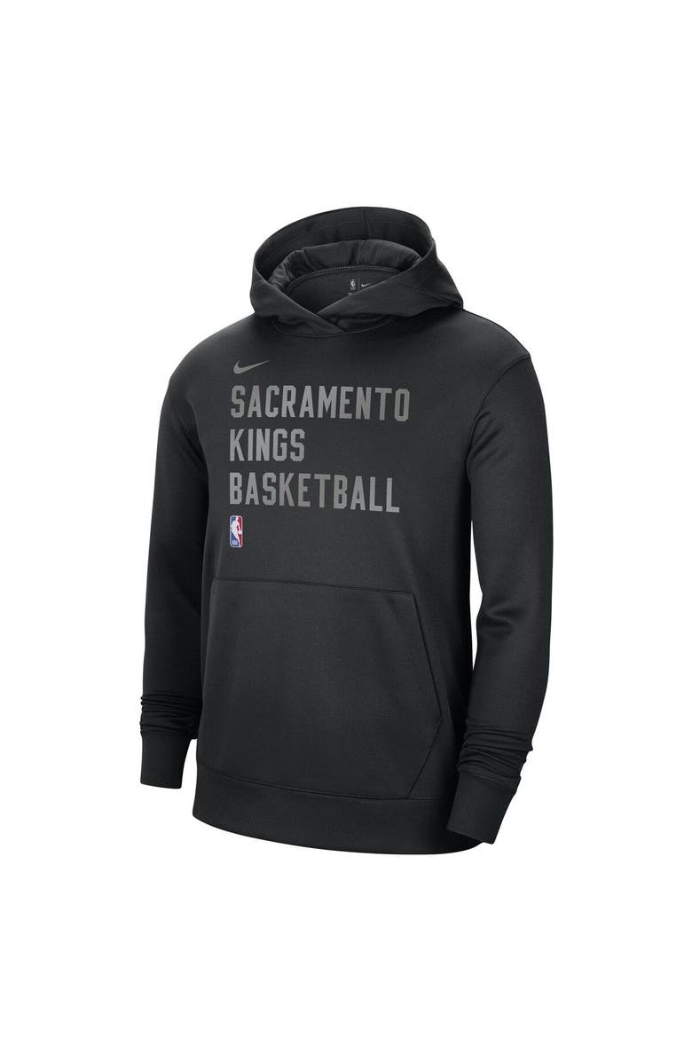 Nike Unisex Nike Black Sacramento Kings 2023/24 Performance Spotlight On-Court Practice Pullover Hoodie, Alternate, color, Black
