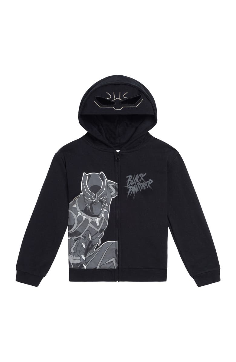 Marvel Avengers Cosplay Fleece Zip-Up Hoodie, Main, color, Black Panther Black