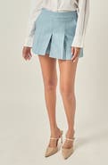 English Factory Pleated Twill Miniskort