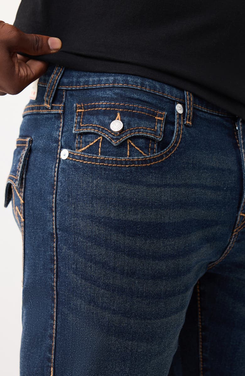 True Religion Ricky T-Flap Pocket Denim Shorts, Alternate, color, 