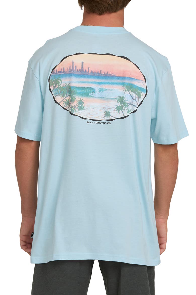Nanda Ormond Burleigh Heads Premium Graphic T-Shirt, Alternate, color, COASTAL BLUE