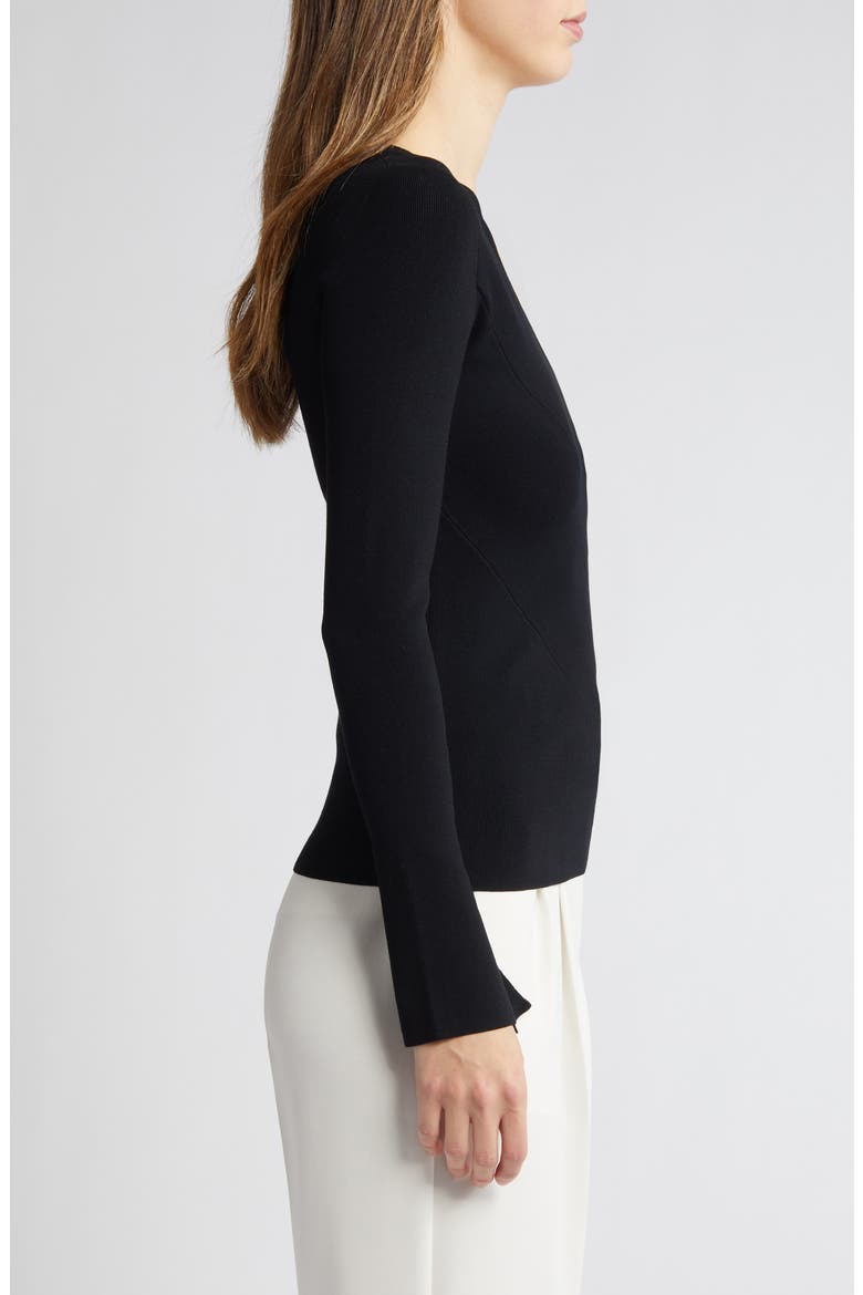 Fritzie V-Neck Knit Top, Alternate, color, BLK