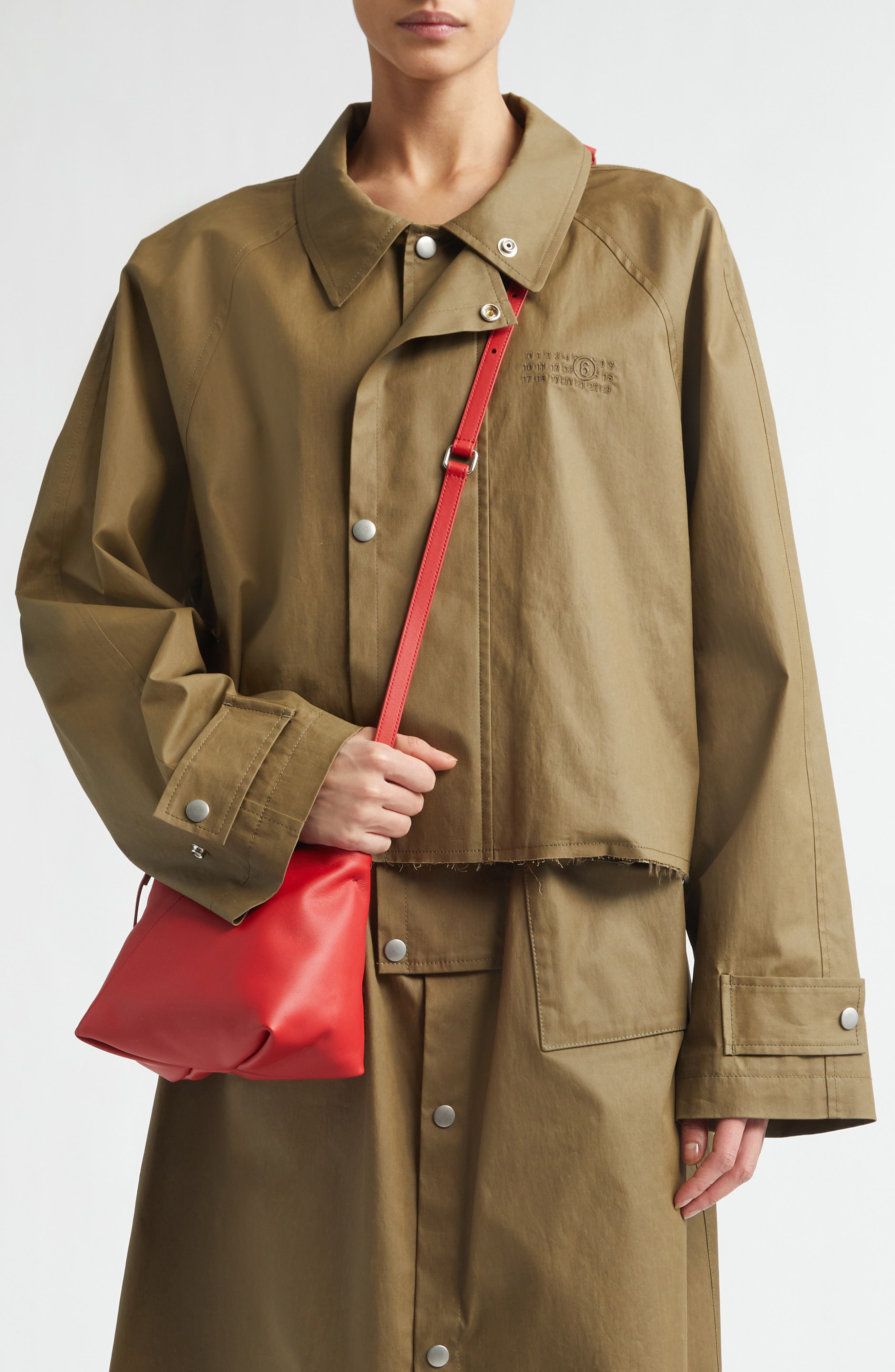 MM6 Maison Margiela Folded J Leather Shoulder Bag (Women) | Nordstrom