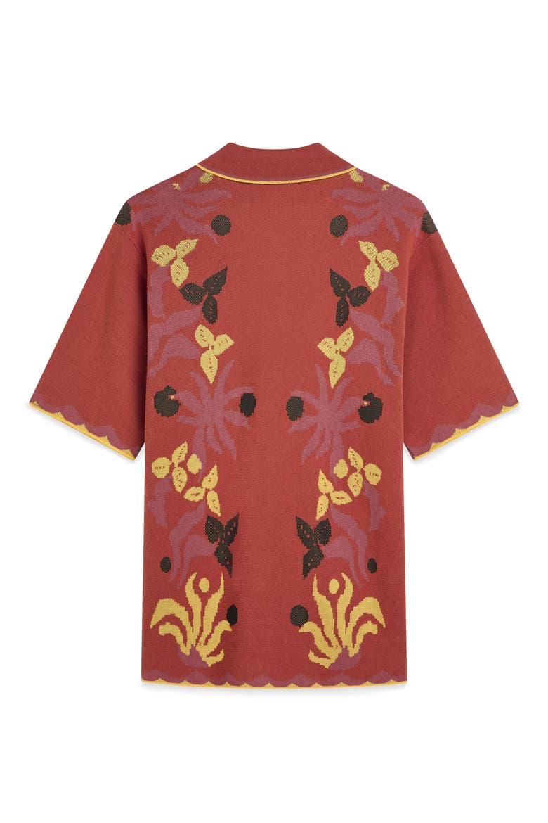 Jacquard Knit Short Sleeve, Alternate, color, DESERT BOSSA NOVA