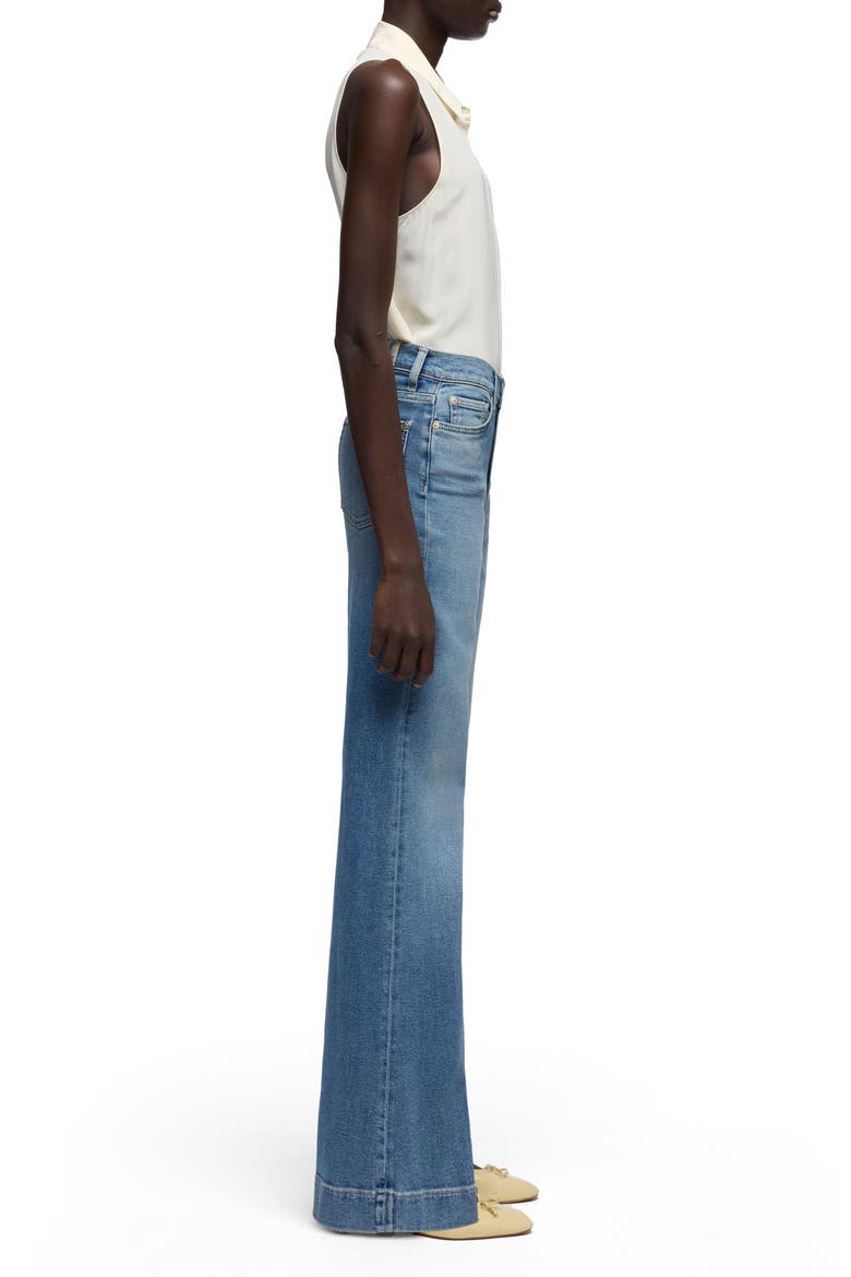 Modern Dojo Flare Jeans, Alternate, color, AQUASHADE