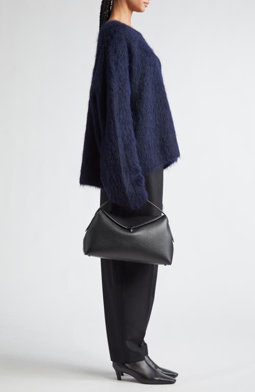 Totême Toteme T-lock Curved Leather Shoulder Bag
