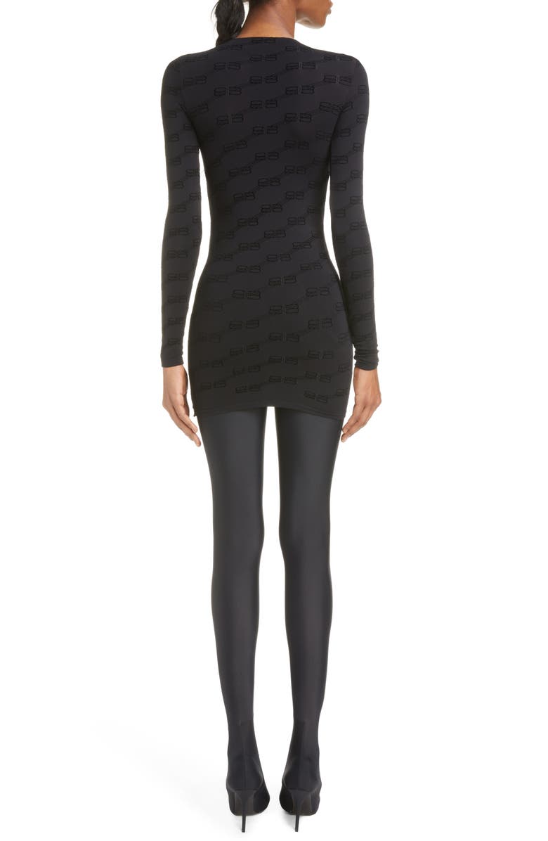 Balenciaga BB Monogram Flocked Logo Top, Alternate, color, 