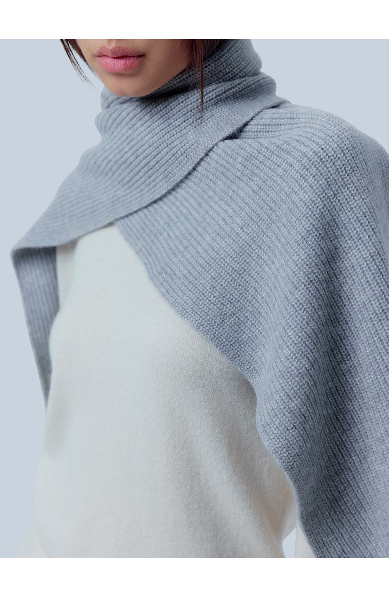 GOBI Mongolian Cashmere Fisherman Knit Scarf, Alternate, color, High Rise