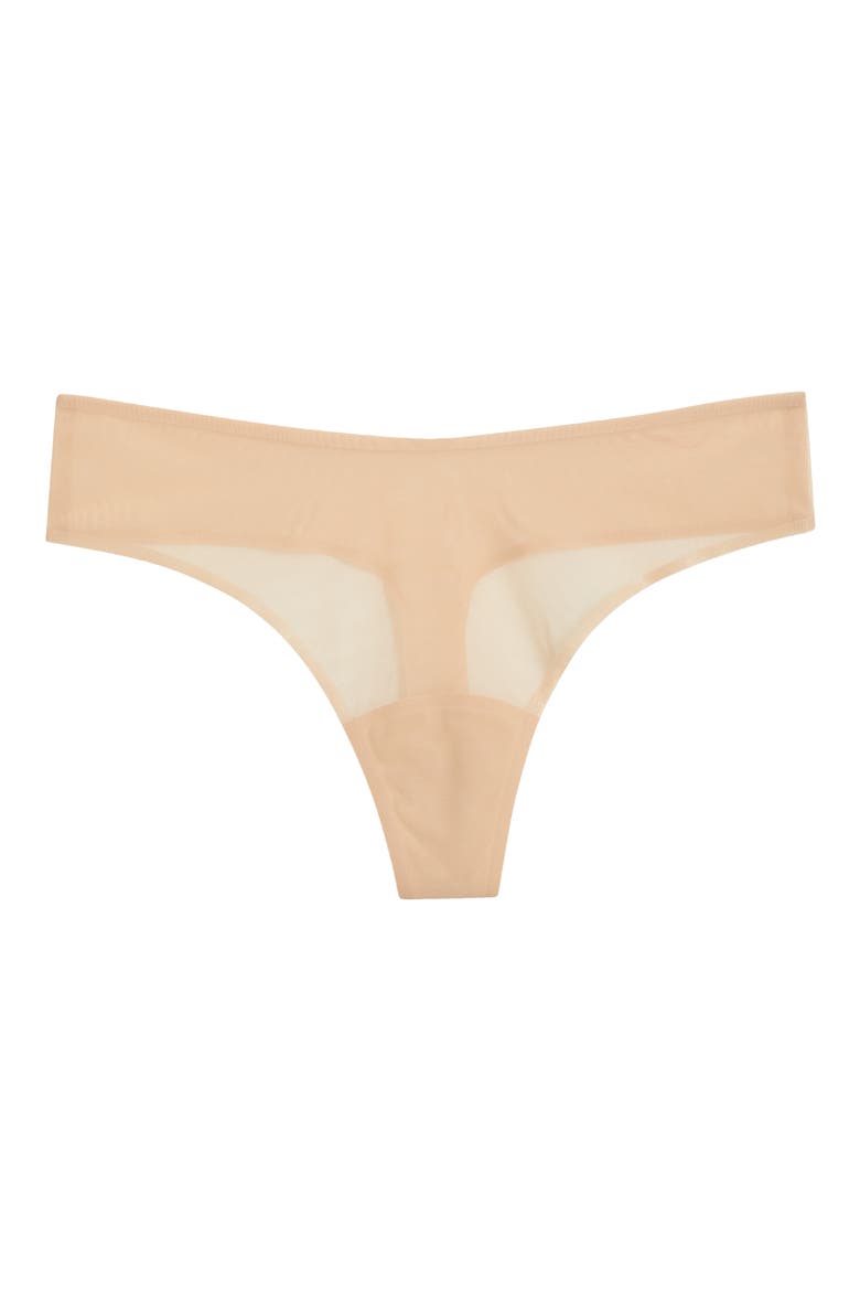 Chic Mesh Thong, Alternate, color, BEIGE
