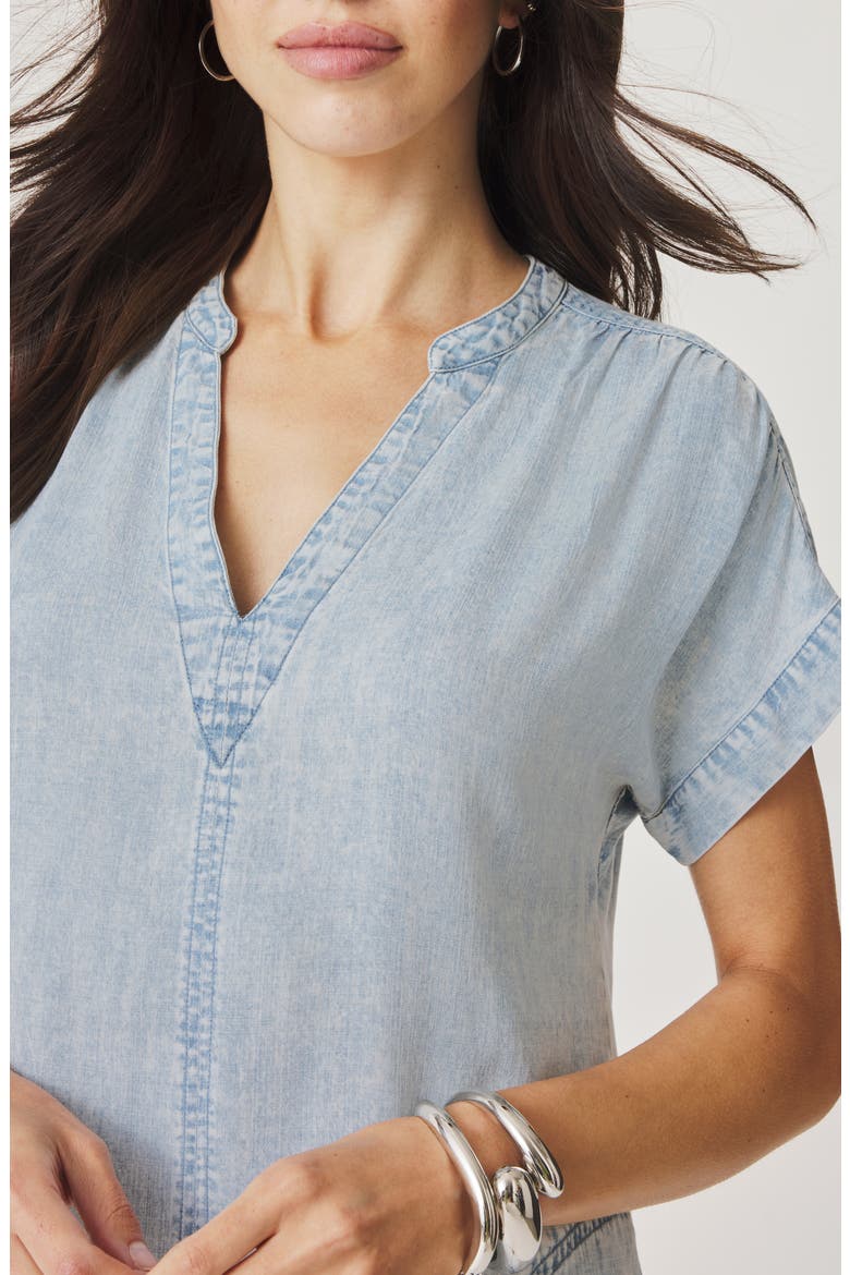 Ivy Denim Minidress, Alternate, color, BLEACHED INDIGO BLUE