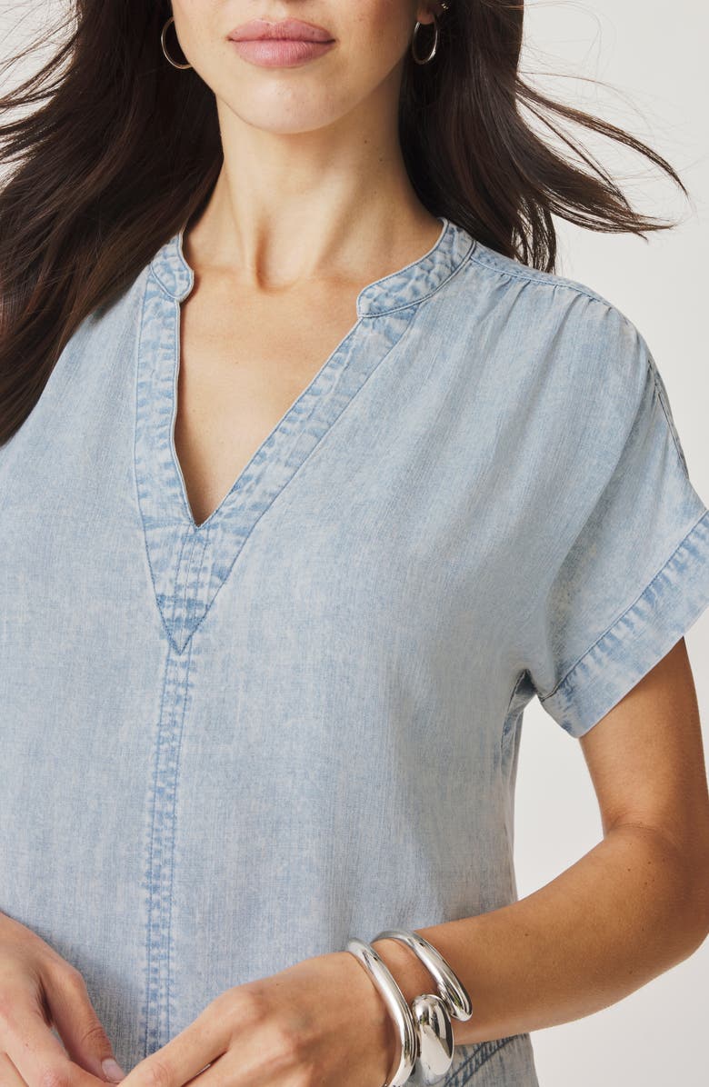 Splendid Ivy Denim Minidress, Alternate, color, Bleached Indigo Blue