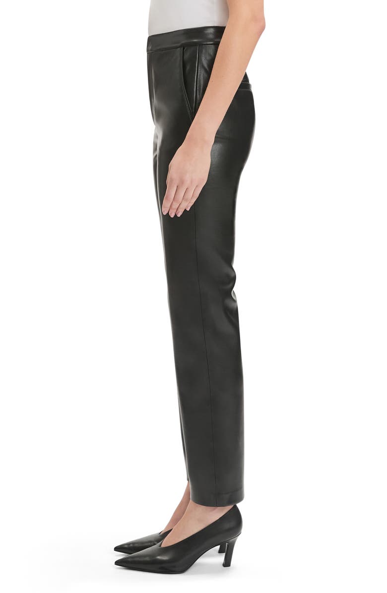 Favorite Daughter The Carla Faux Leather Flare Pants, Alternate, color, Raven