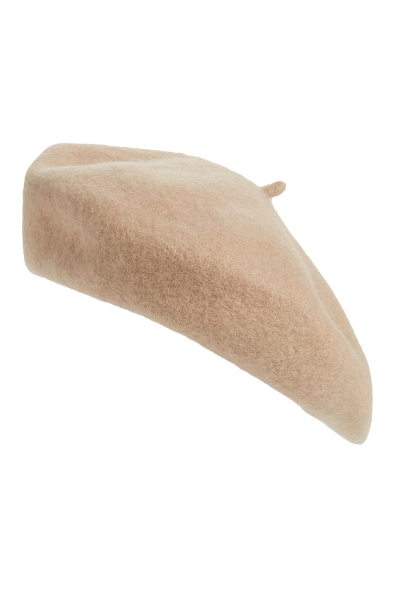 Wool Beret, Main, color, CAMEL