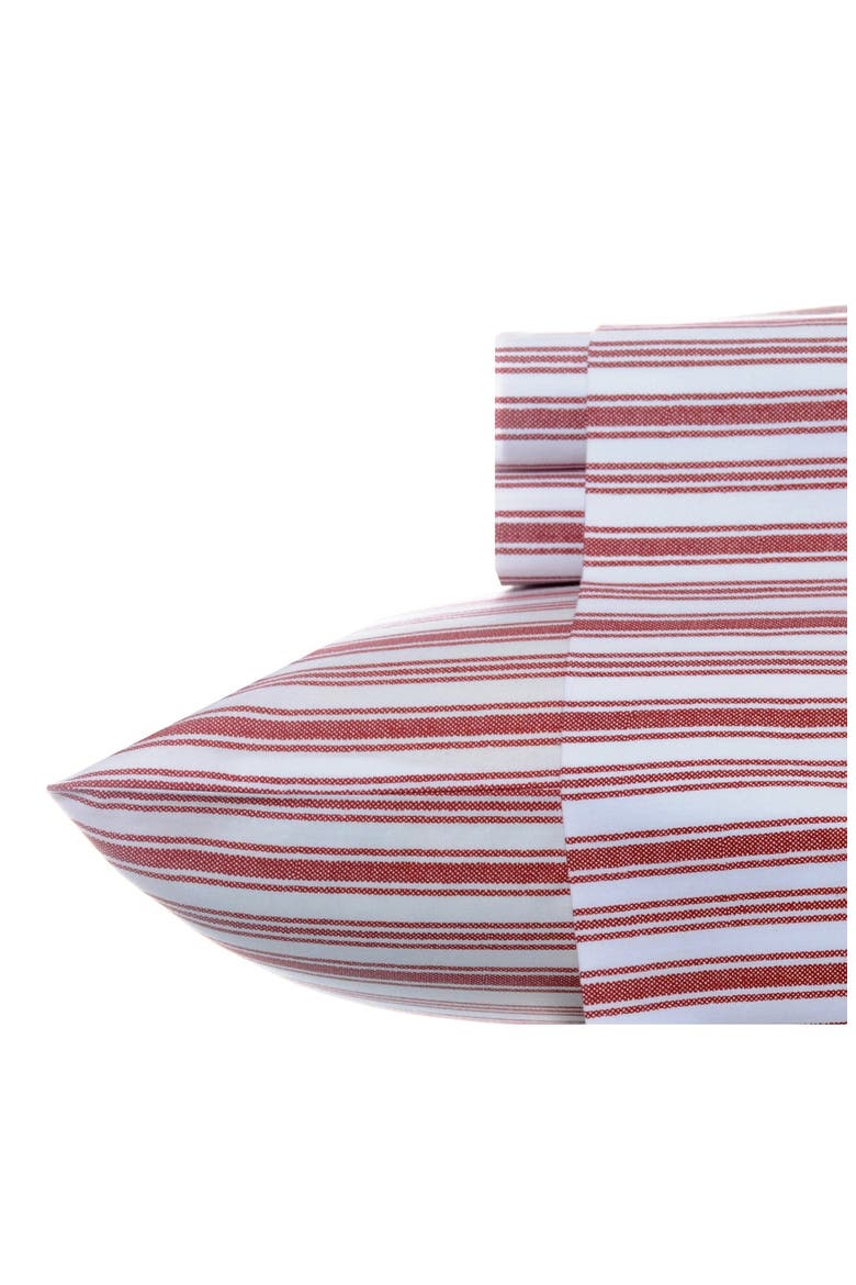 'Coleridge' Cotton Sheet Set, Main, color, RED