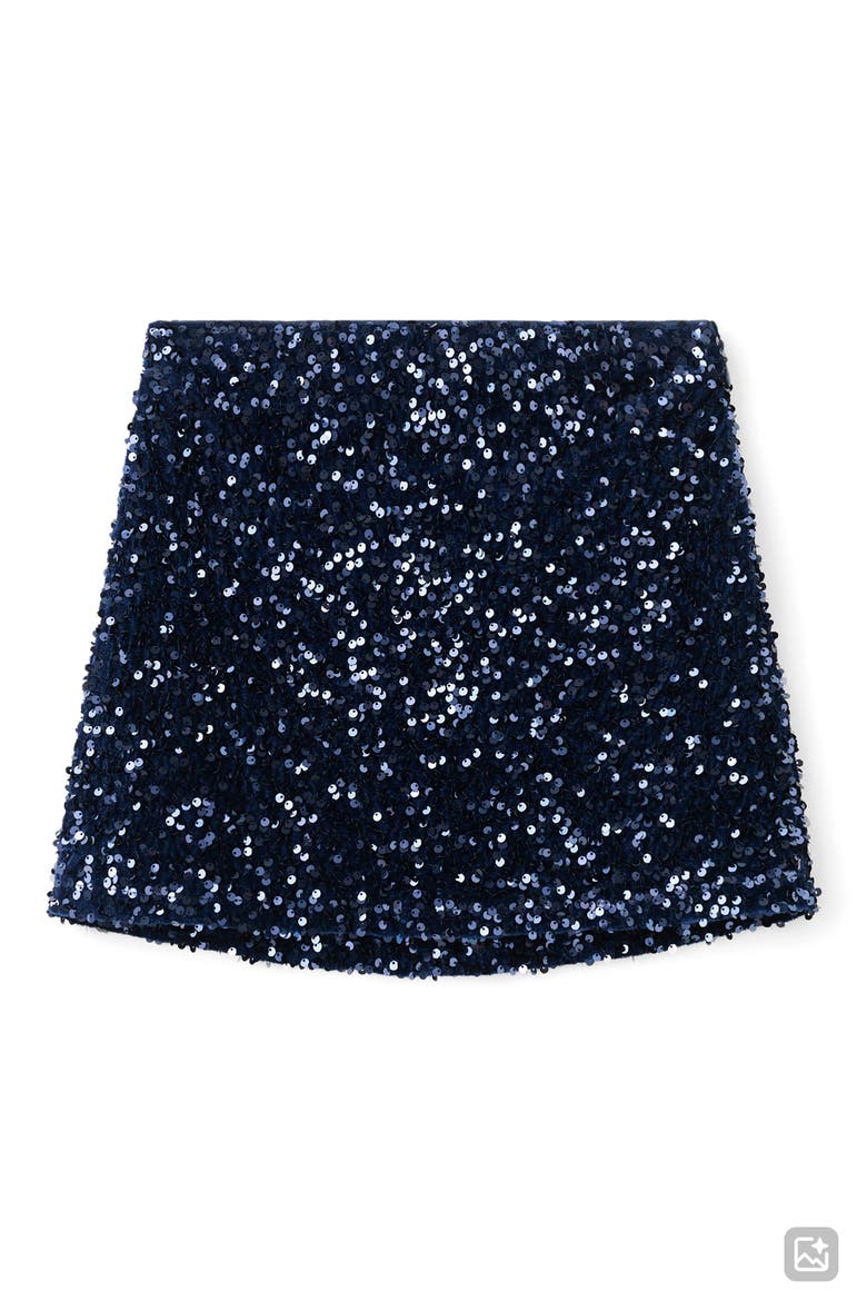Sequin Miniskirt, Alternate, color, NAVY