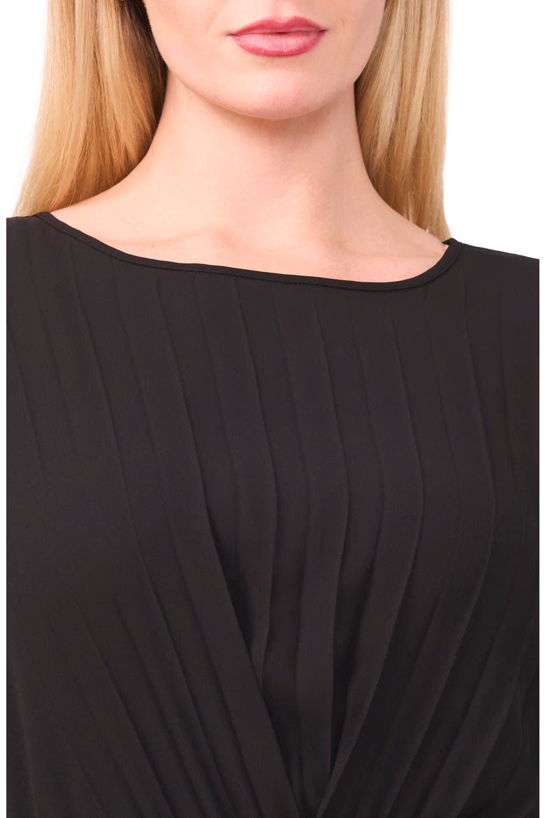 Pleated Dolman Sleeve Maxi Dress, Alternate, color, RICH BLACK