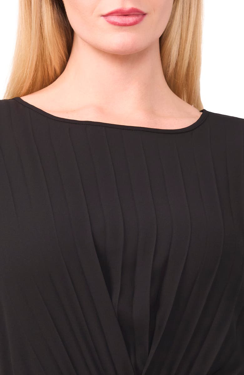 Halogen<sup>®</sup> Pleated Dolman Sleeve Maxi Dress, Alternate, color, Rich Black