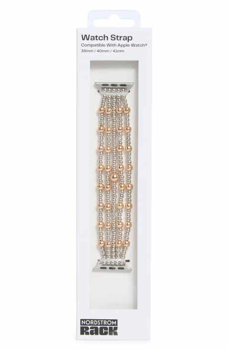 NORDSTROM RACK Beaded Multistrand Apple Watch® Watchband