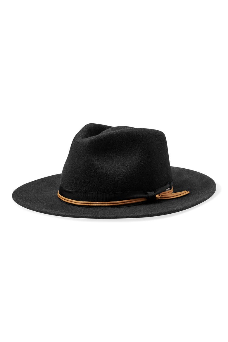 Dayton Wool Felt Fedora, Main, color, BLACK WORN WASH