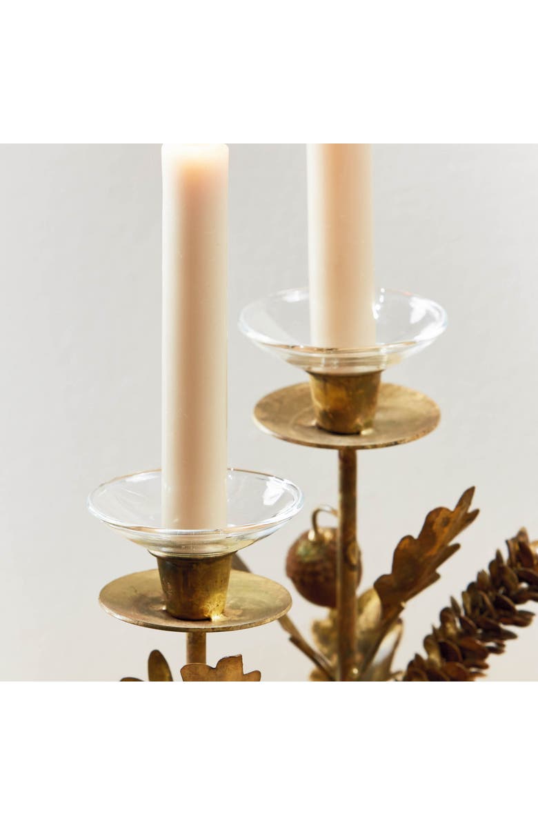 tag Clear Glass Taper Bobeche Candle Holders for Taper Candles, Alternate, color, Clear