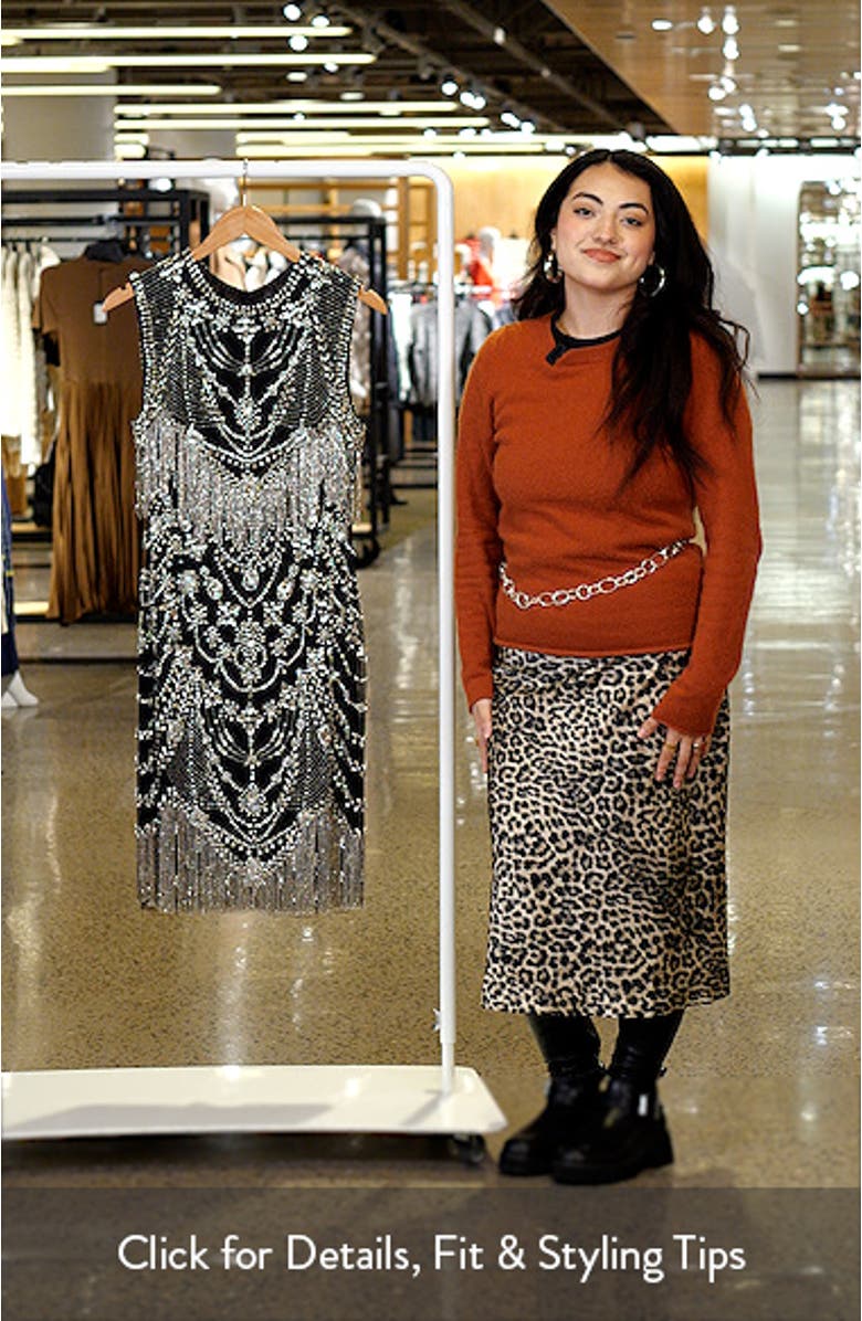 Naeem Khan Beaded Fringe Cocktail Dress | Nordstromrack