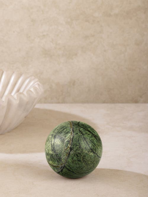 Gauri Kohli Forest Marble Sphere Object In Green
