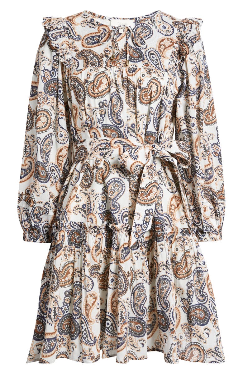 Cleobella Gracelyn Paisley Long Sleeve Organic Cotton Minidress, Alternate, color, 