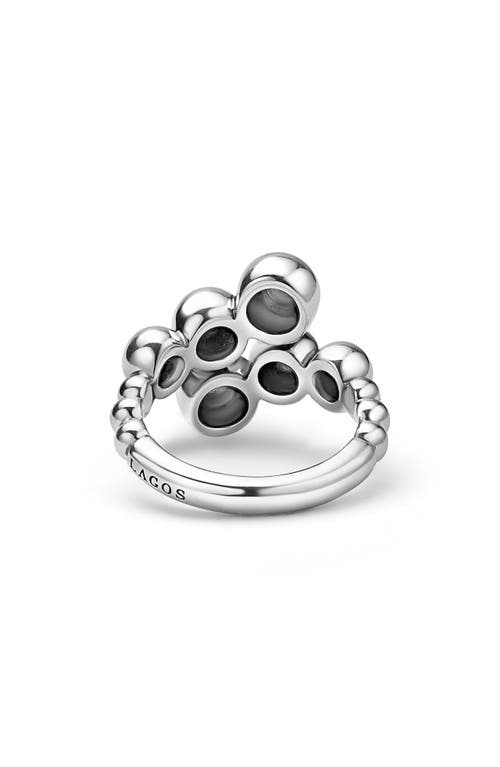 Lagos Sterling Silver Caviar Bubbly Beaded Bypass Ring In Metallic