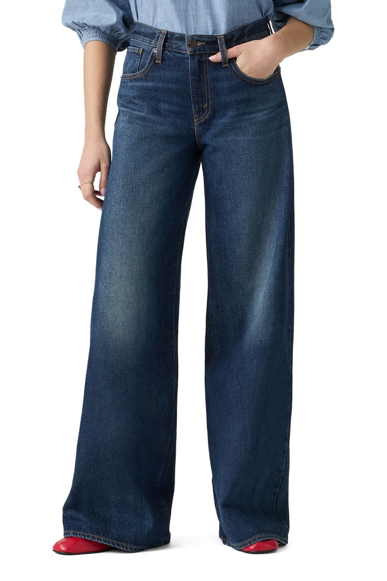 Middy Mid Rise Wide Leg Jeans, Main, color, MIDNIGHT CHARM
