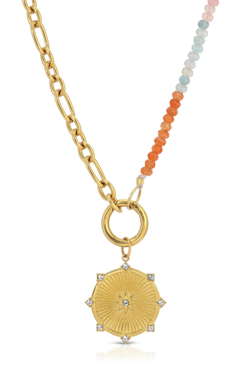 Nea Light Layered Necklace, Main, color, GOLD