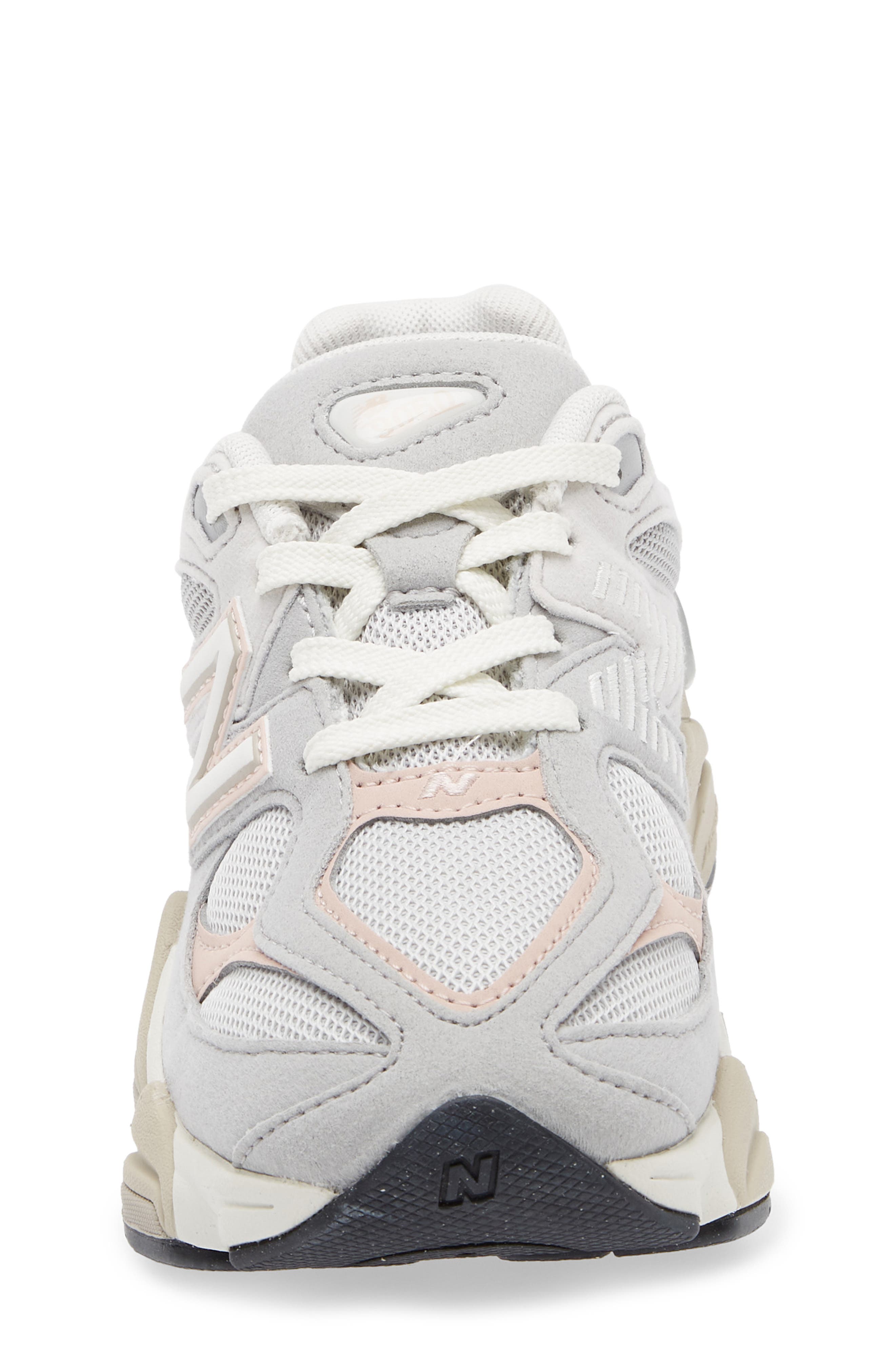 New Balance Kids' 9060 Sneaker, Alternate, color, Grey Matter/ Pink Haze