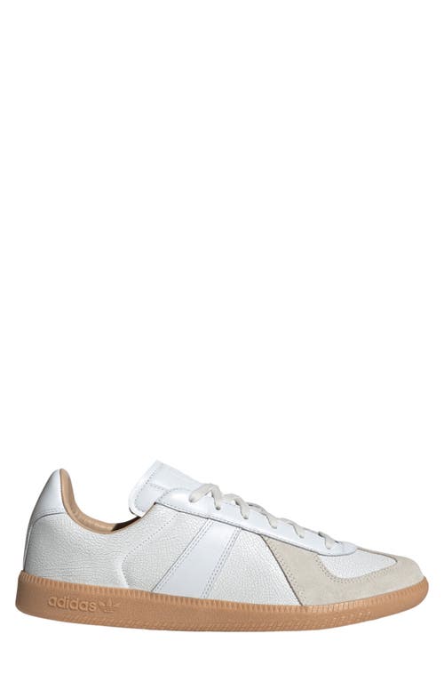 Adidas Originals Bw Army Lux Suede-trimmed Paneled Cracked-leather Sneakers In White/white/gum