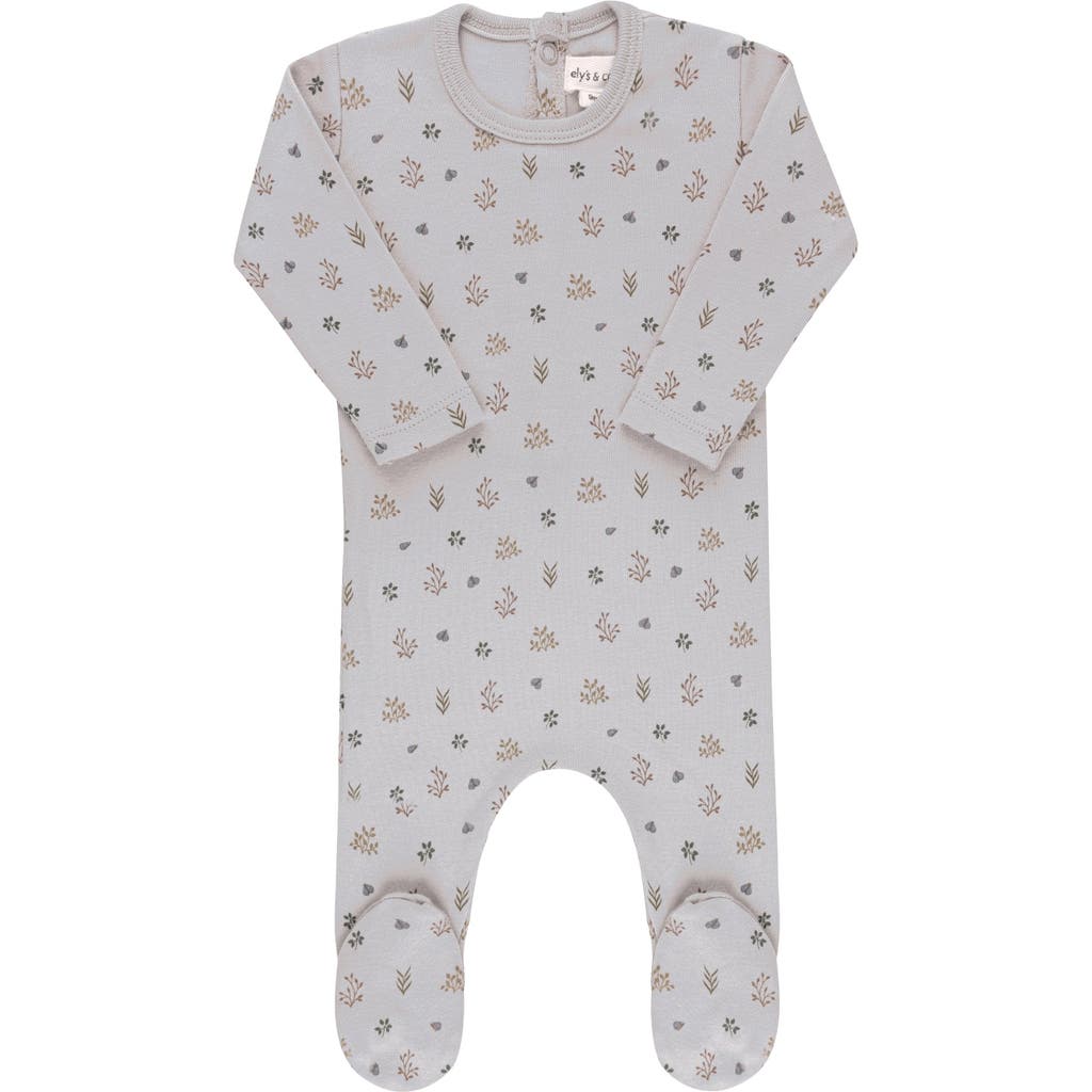 Ely's & Co. Garden Floral Print Collection In Gray