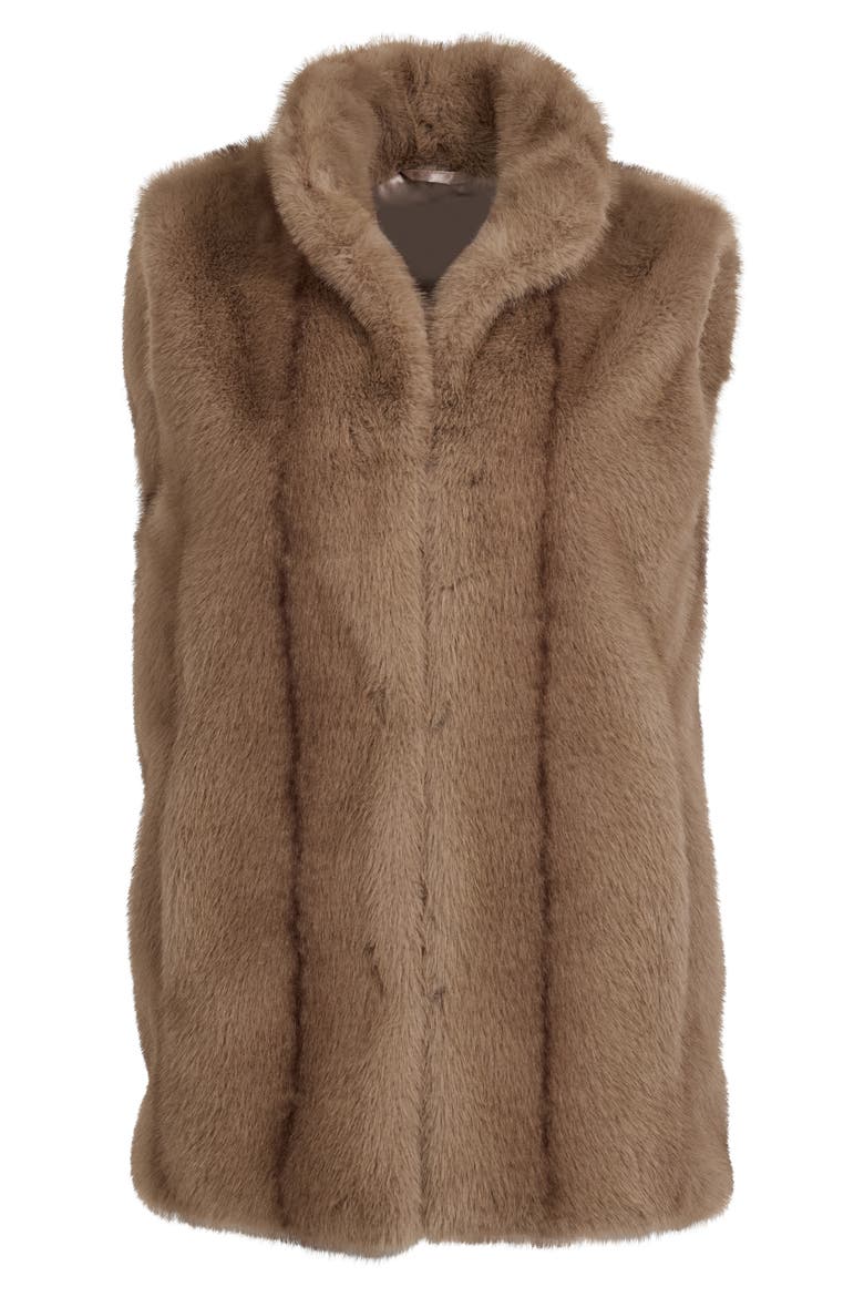 Signature Series Hook Faux Fur Vest, Alternate, color, VINTAGE MINK