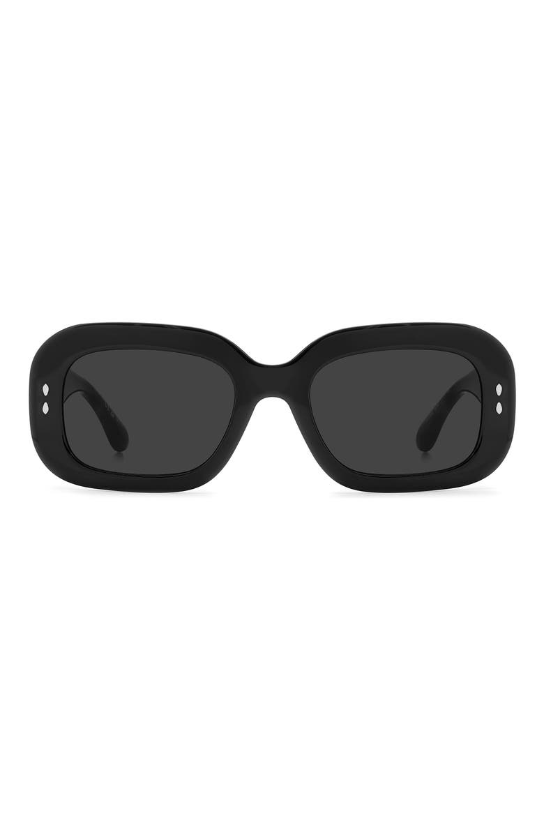 53mm Rectangular Sunglasses, Main, color, BLACK/ GREY