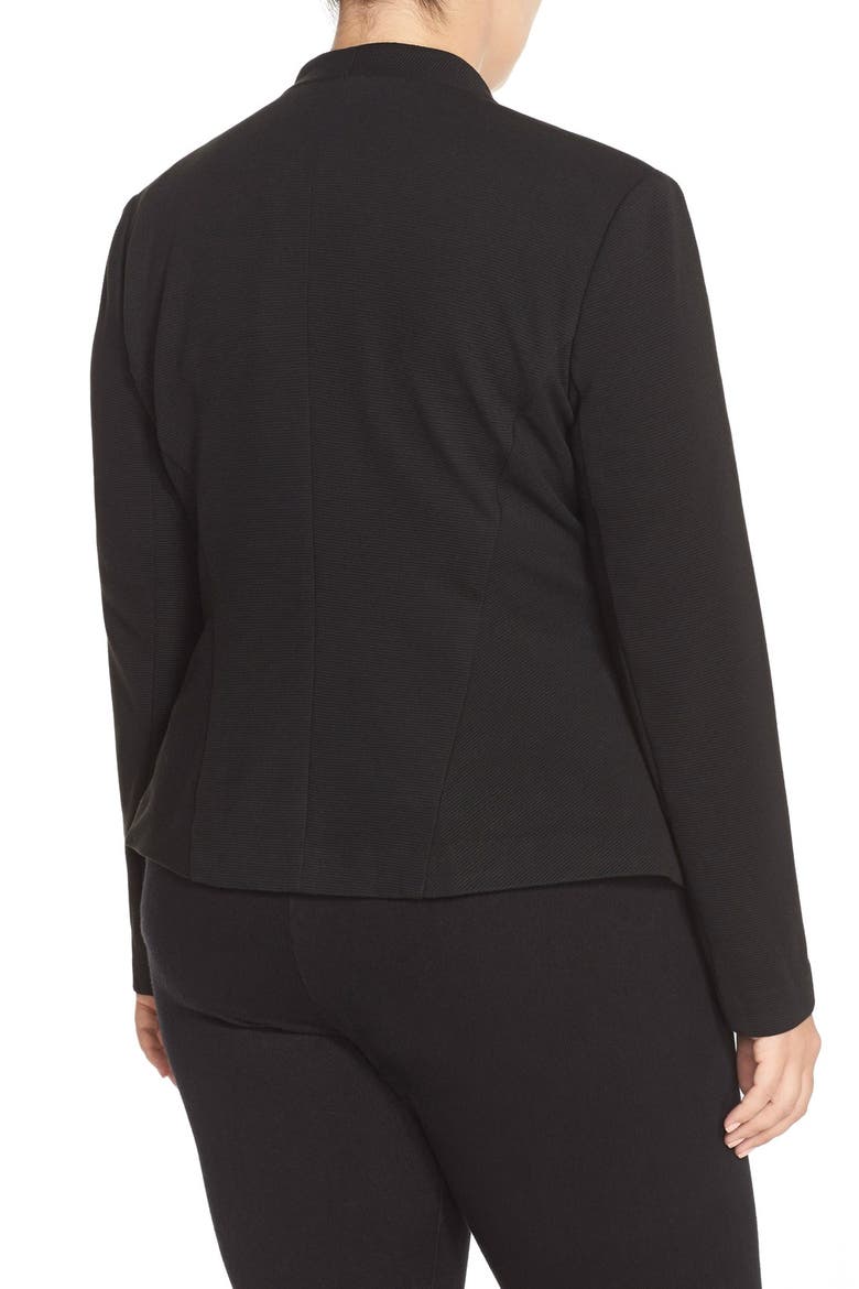 'Jetsetter' Ottoman Knit Jacket, Alternate, color, BLACK