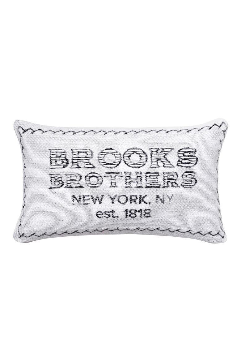 Logo Decorative Lumbar Throw Pillow, Main, color, WHITE