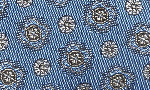 Canali Medallion Silk Jacquard Tie In Multi