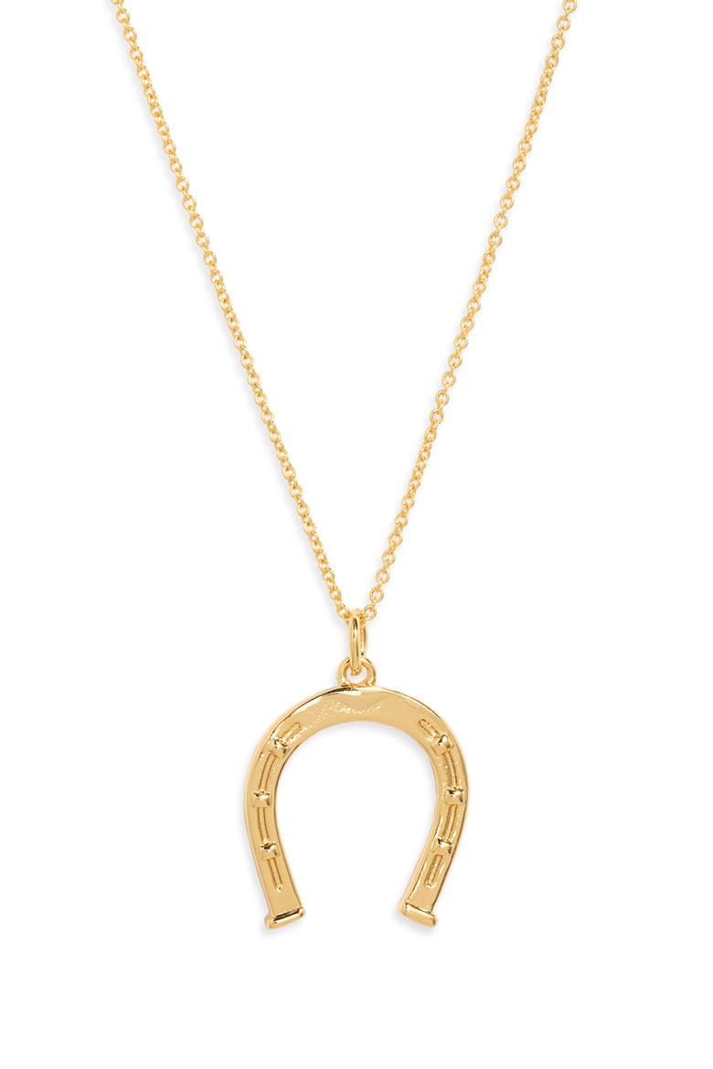 Ashleigh Horseshoe Pendant Necklace, Main, color, GOLD