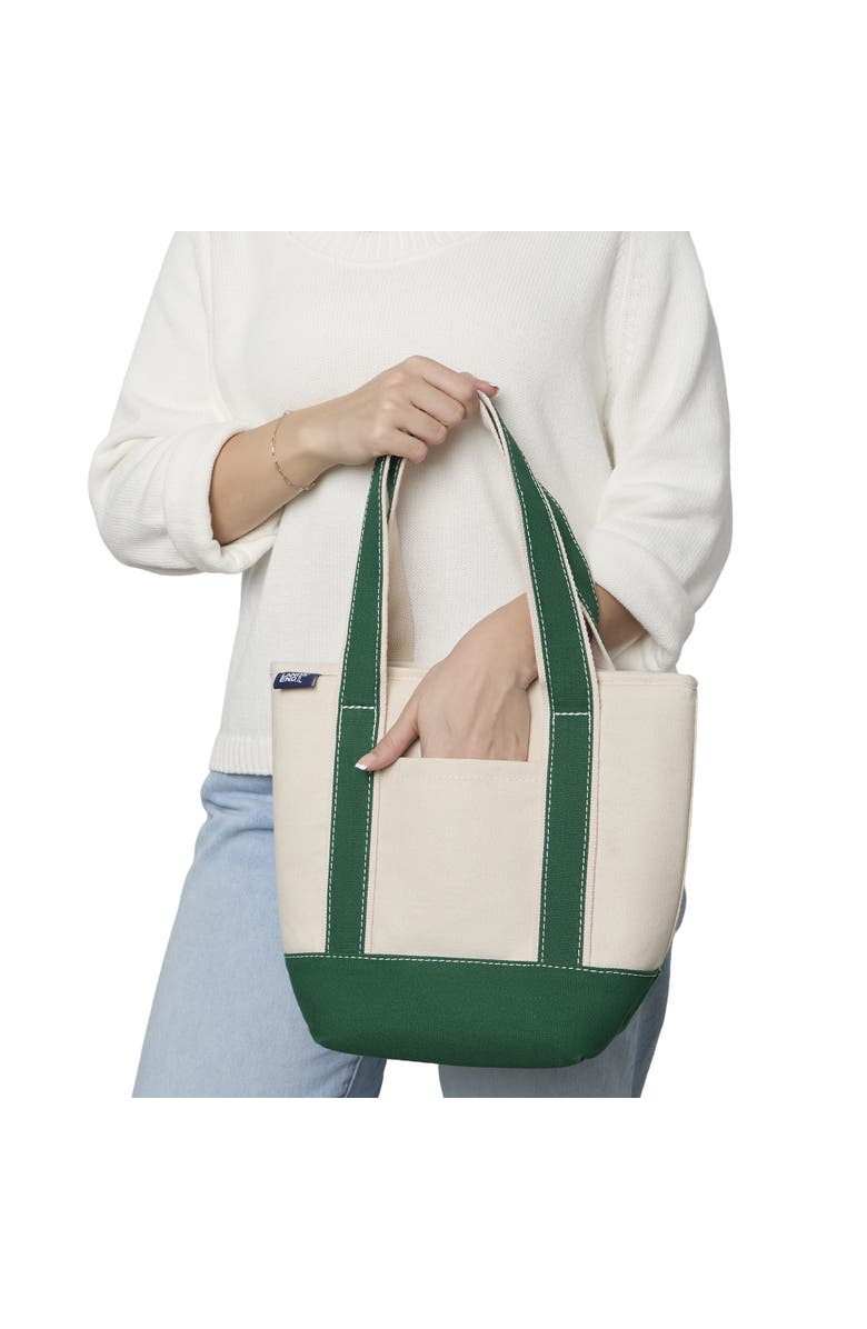 Lands' End Small Insulated Tote Bag with Zip Closure, Travel Cooler Bag for the Pool, Park, and Day Trips, Alternate, color, Kelly Green