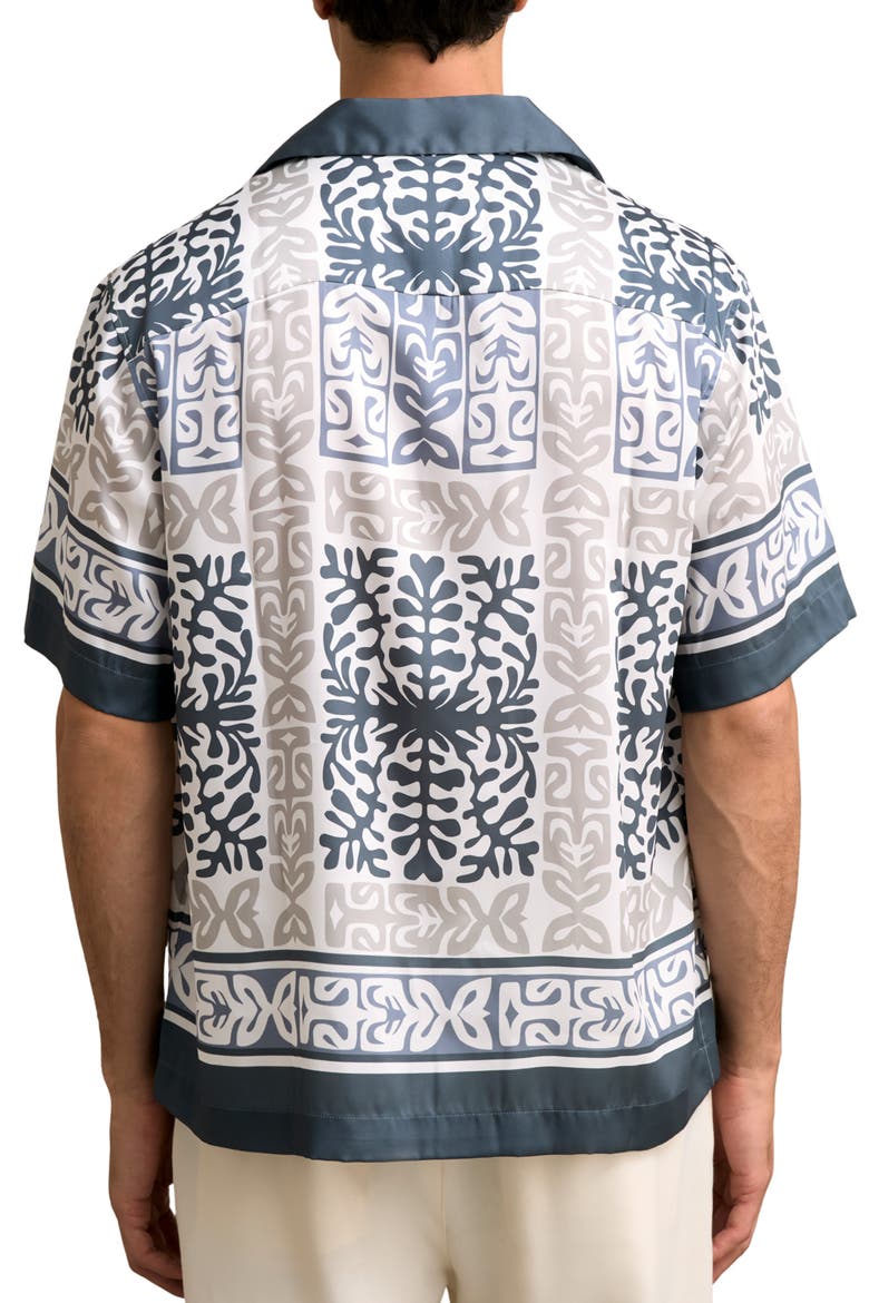Momoa Satin Camp Shirt, Alternate, color, AIRFORCE BLUE