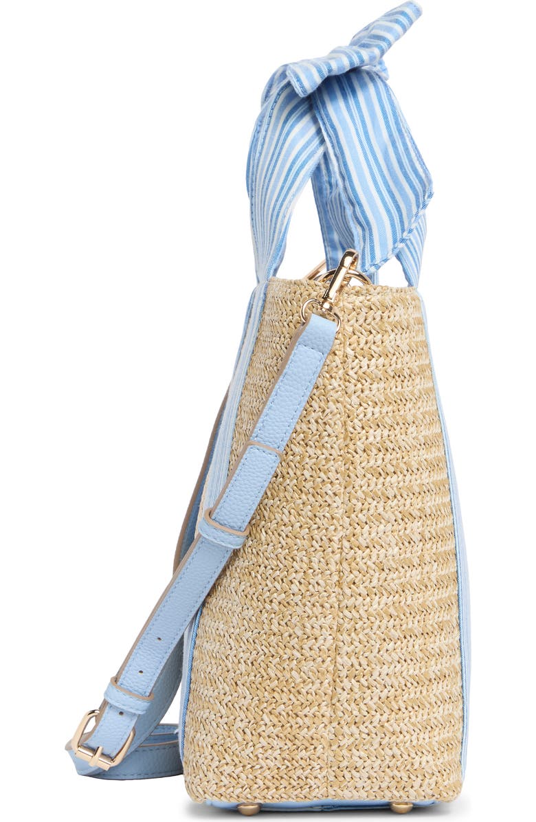 Nanette Lepore Bow Handle Tote, Alternate, color, Natural-Blue Stripe