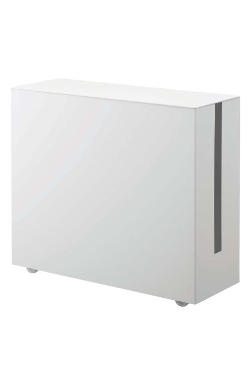 Yamazaki Rolling Cable Management Box In White