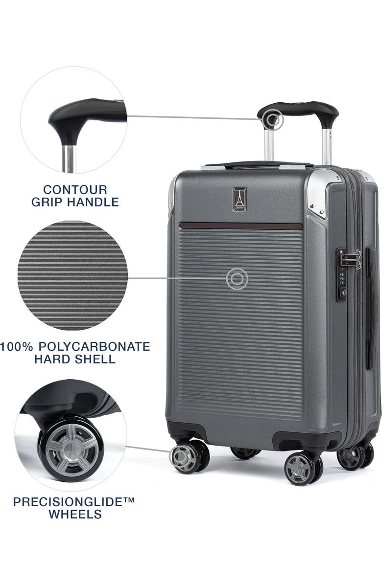 TRAVELPRO Platinum Elite Hardside Expandable Carry-on 21-Inch Spinner, Alternate, color, Vintage Grey
