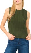 Halogen® Cable Stitch Cotton Sweater Tank