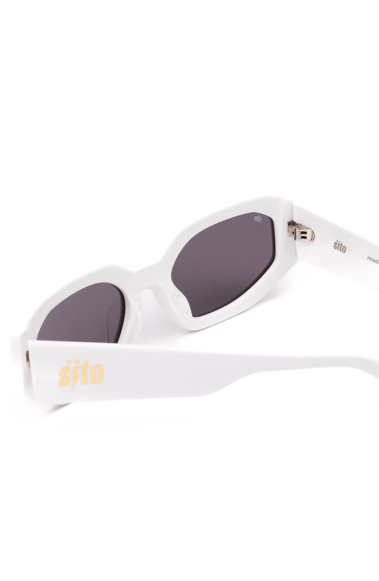 Sito Shades Juicy 55mm Polarized Square Sunglasses, Alternate, color, White