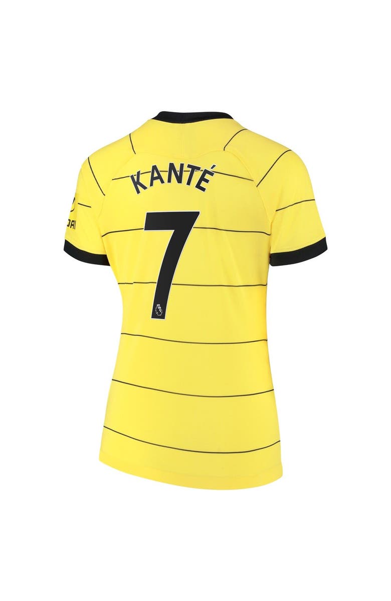 Nike Women's Nike N'Golo Kanté Yellow Chelsea 2021/22 Away Breathe Stadium Player Jersey, Alternate, color, 
