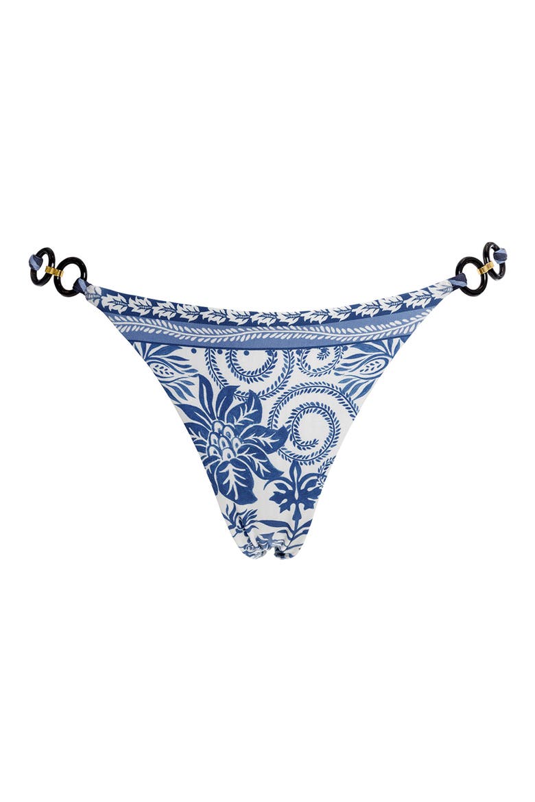 Maicie Batik Ring Bikini Bottoms, Alternate, color, BLUE